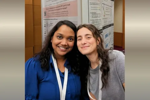A photo of Sweta Agrawal and Eleftheria Briakou.