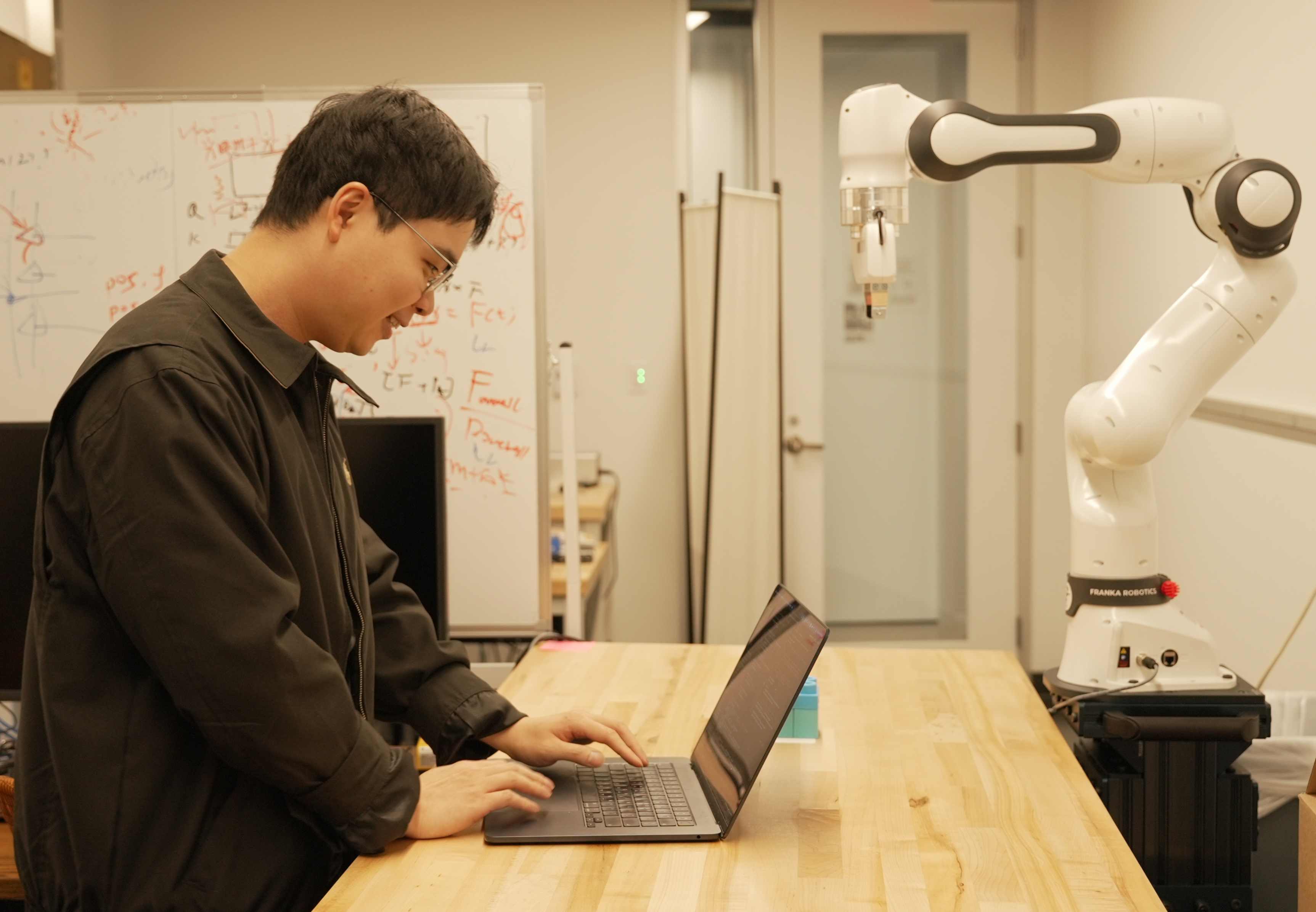 Lee in his lab workspace