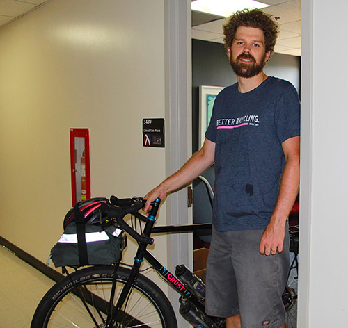 Photo of David Van Horn with his bike