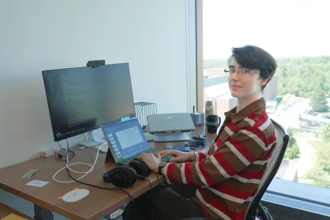 Milijana working in her office