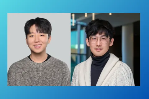 Photos of UMD computer science alumni  Suho Shin (left) and Zeyu Yan (right)