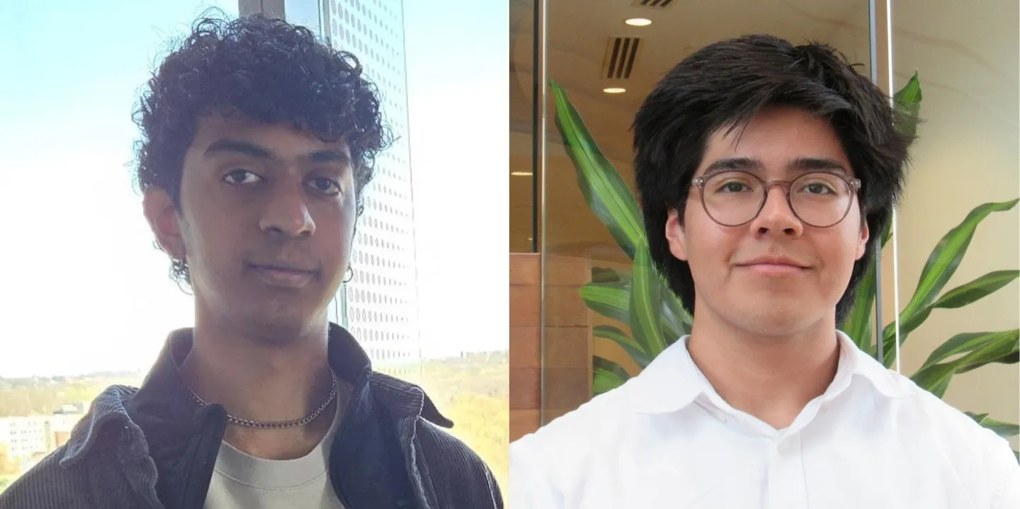 two scholarship receipients