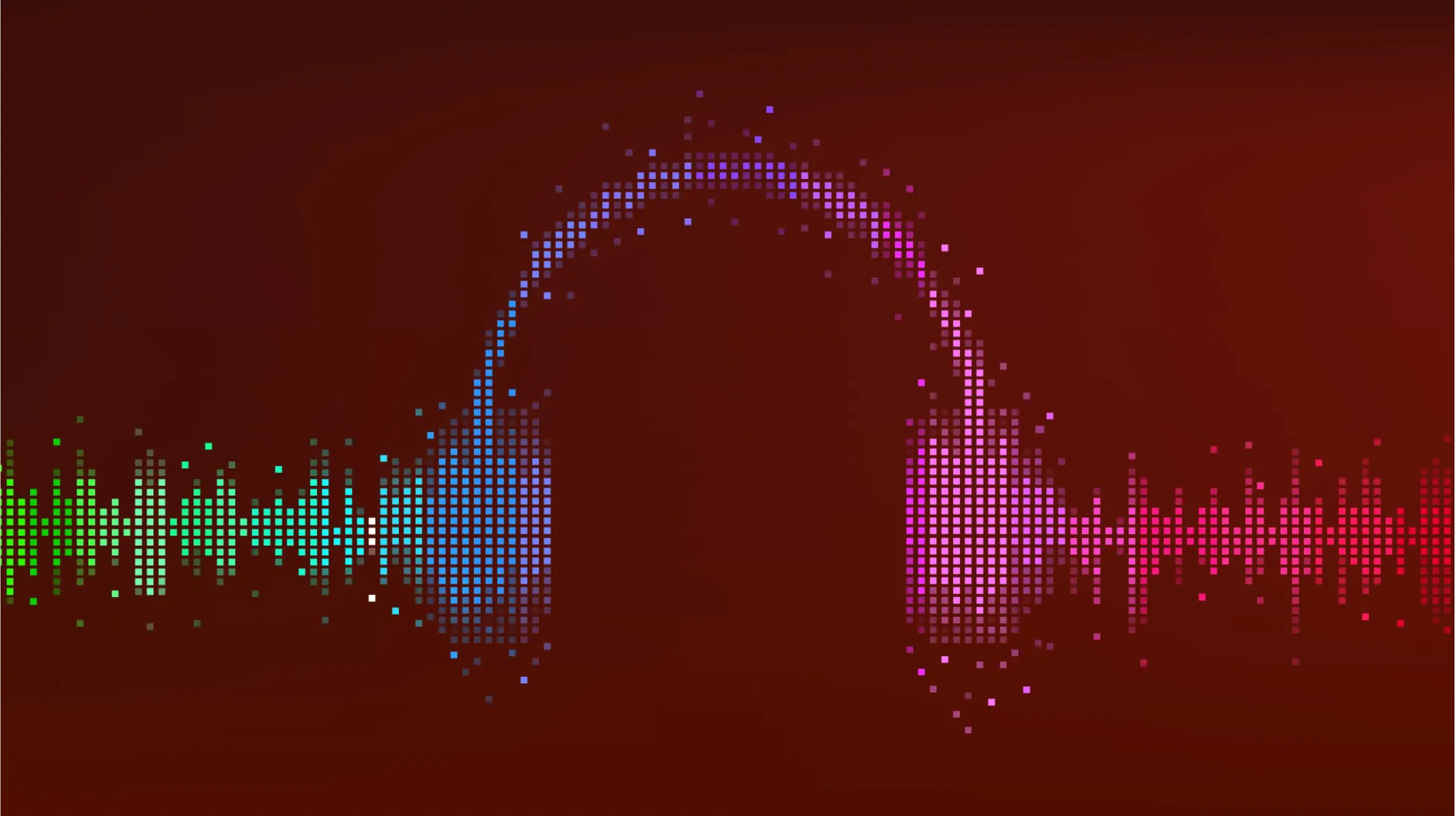 colorful headphone audio illustration