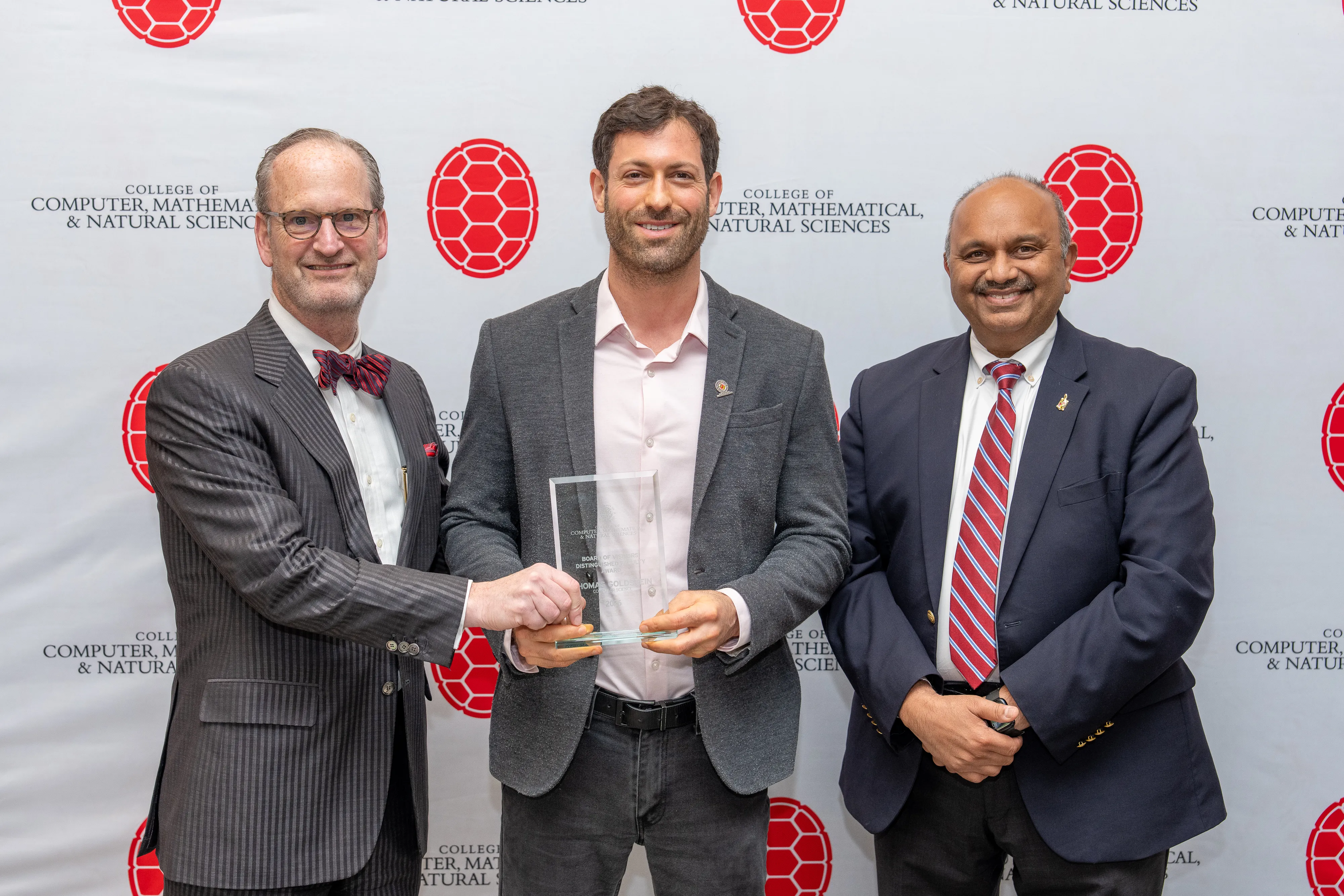 Tom Goldstein and Amitabh Varshney with CMNS award