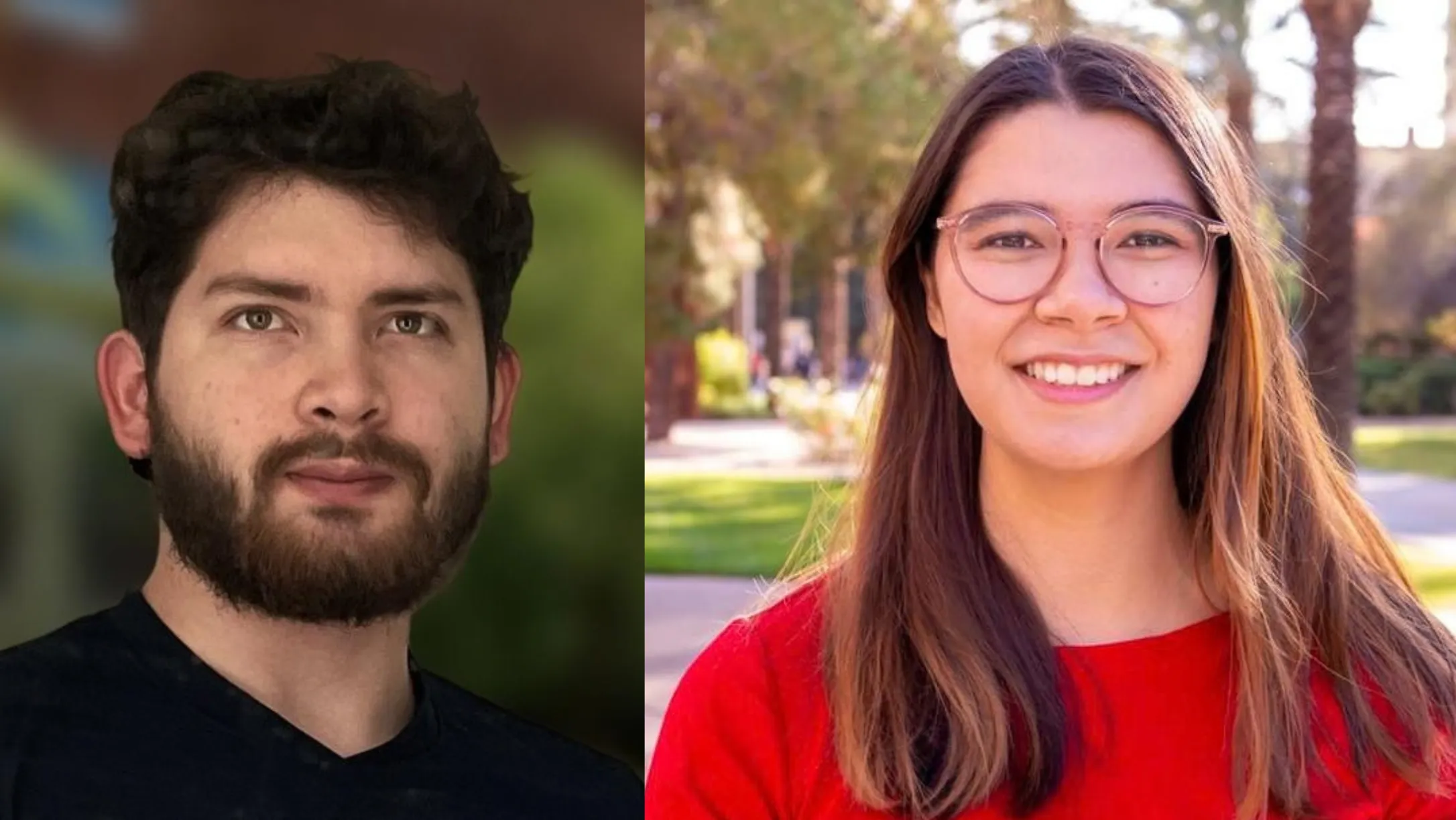 headshots of Saúl Flores and Holly Hemesath